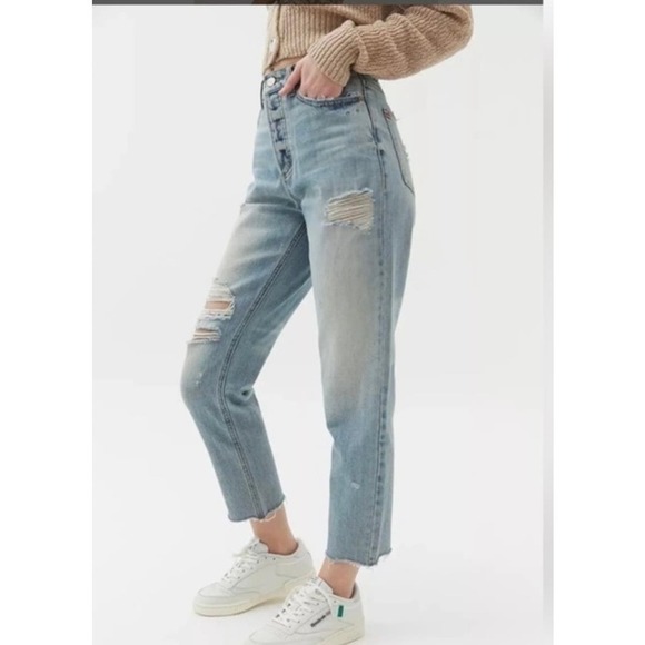 Urban Outfitters BDG slim straight Hi -Rise Button Fly Jeans Size 27 - Picture 1 of 10